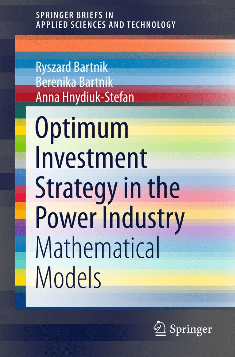Ryszard Bartnik, Berenika Bartnik, Anna Hnydiuk-Stefan - Optimum Investment Strategy in the Power Industry, Häftad
