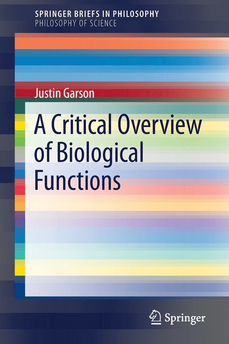 Justin Garson - Critical Overview of Biological Functions, Häftad