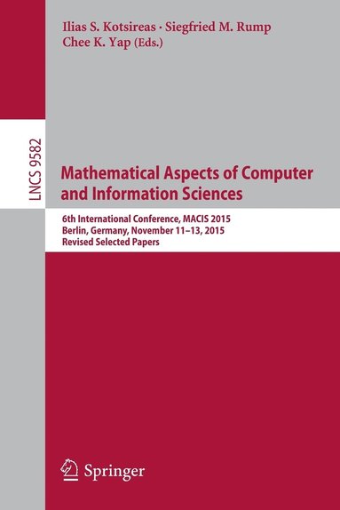 bokomslag Mathematical Aspects of Computer and Information Sciences