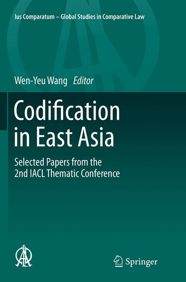 Wen-Yeu Wang - Codification in East Asia, Häftad