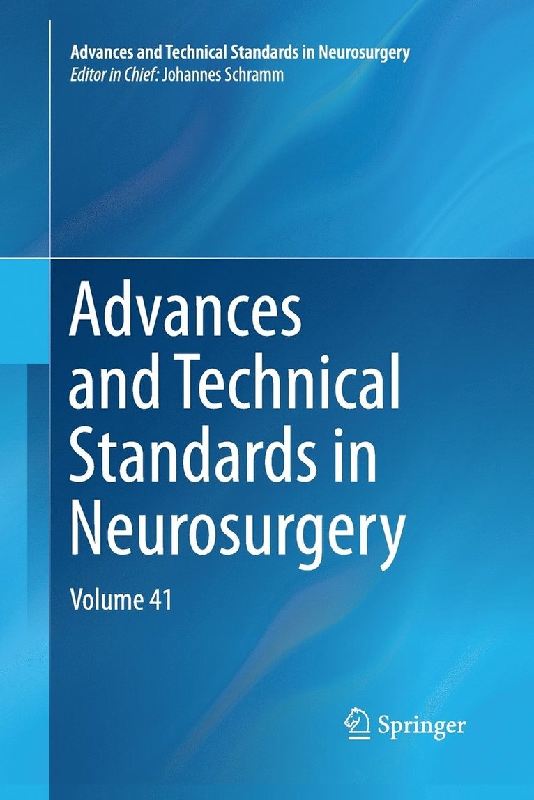Johannes Schramm - Advances and Technical Standards in Neurosurgery, Häftad