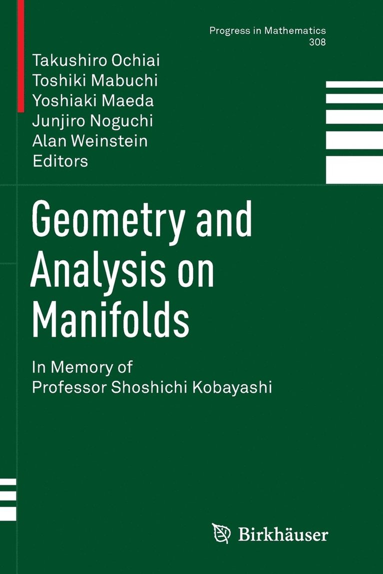Geometry and Analysis on Manifolds 1