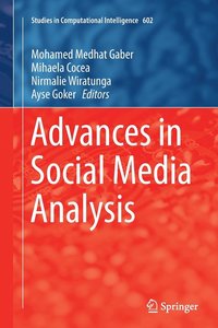 bokomslag Advances in Social Media Analysis
