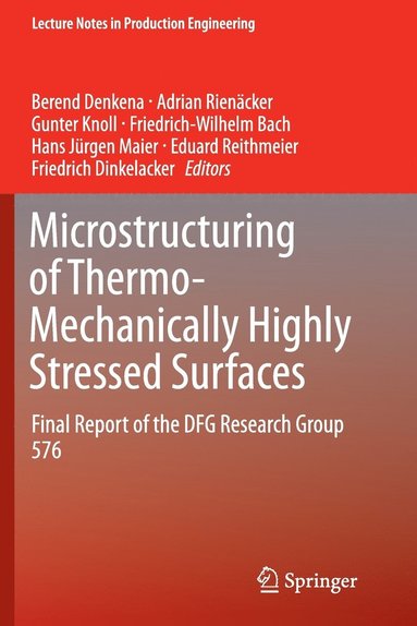 bokomslag Microstructuring of Thermo-Mechanically Highly Stressed Surfaces