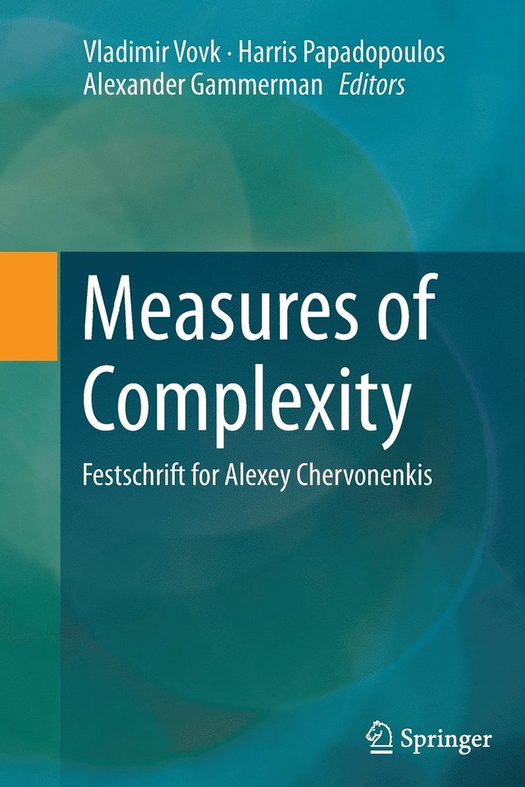 Vladimir Vovk, Harris Papadopoulos, Alexander Gammerman - Measures of Complexity, Häftad