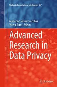 bokomslag Advanced Research in Data Privacy