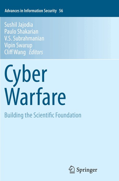 Sushil Jajodia, Paulo Shakarian, V.S. Subrahmanian, Vipin Swarup, Cliff Wang - Cyber Warfare, Häftad