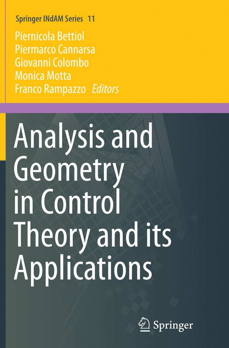 Piernicola Bettiol, Piermarco Cannarsa, Giovanni Colombo, Monica Motta, Franco Rampazzo - Analysis and Geometry in Control Theory and its Applications, Häftad