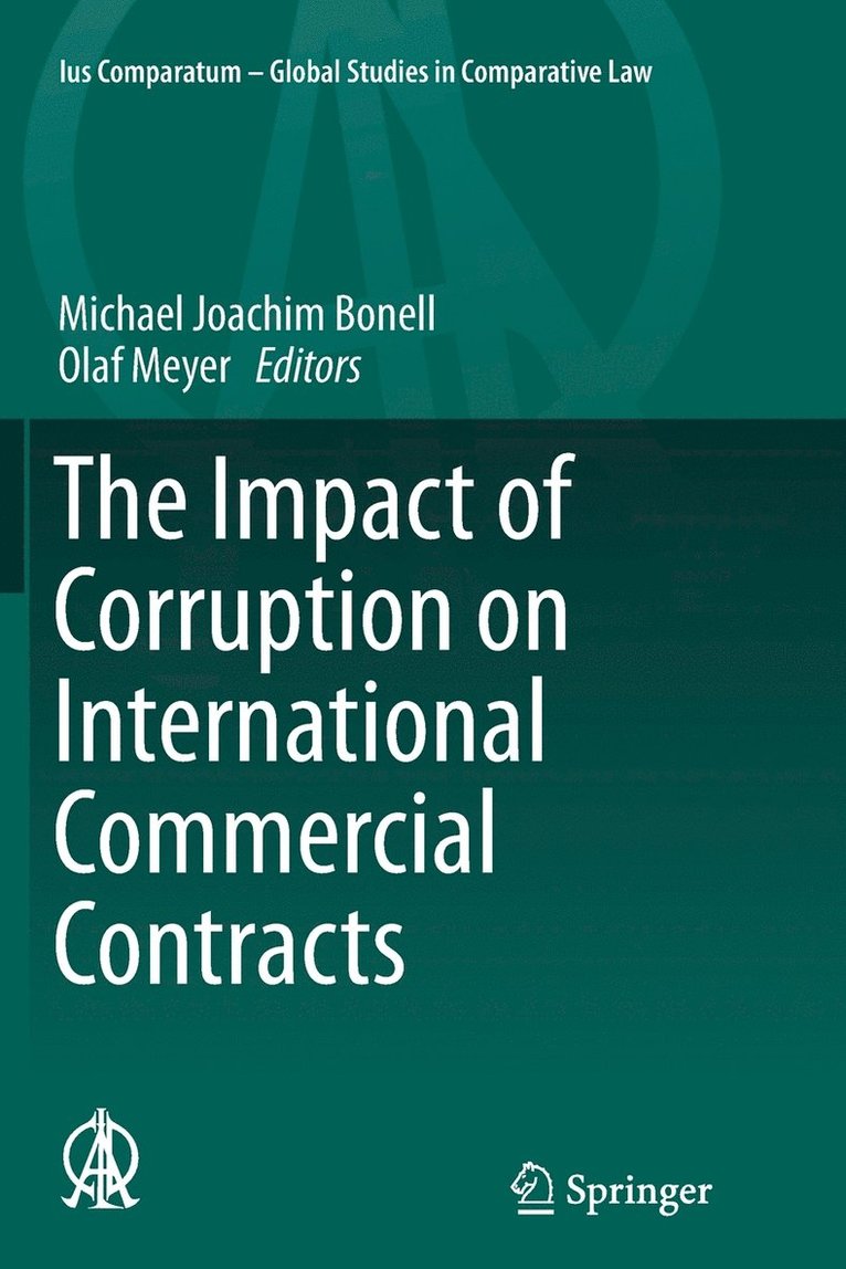 Michael Joachim Bonell, Olaf Meyer - Impact of Corruption on International Commercial Contracts, Häftad