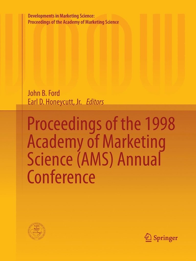 John B. Ford, Earl D. Honeycutt, Jr., Earl D. Honeycutt Jr - Proceedings of the 1998 Academy of Marketing Science (AMS) Annual Conference, Häftad