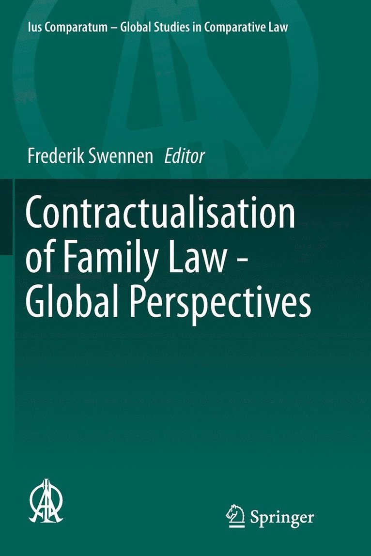 Frederik Swennen - Contractualisation of Family Law - Global Perspectives, Häftad