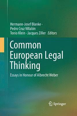 bokomslag Common European Legal Thinking