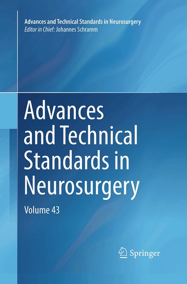 Johannes Schramm - Advances and Technical Standards in Neurosurgery, Häftad