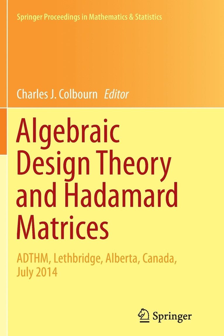 Algebraic Design Theory and Hadamard Matrices 1