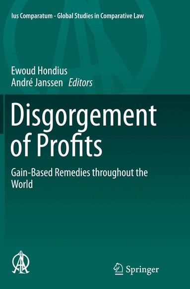 Ewoud Hondius, André Janssen - Disgorgement of Profits, Häftad