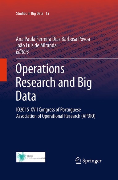 Ana Paula Ferreira Dias Barbosa Póvoa, Joao Luis de Miranda - Operations Research and Big Data, Häftad