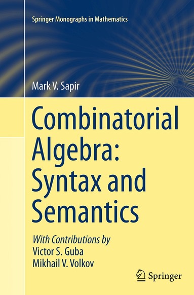 Mark V. Sapir - Combinatorial Algebra: Syntax and Semantics, Häftad
