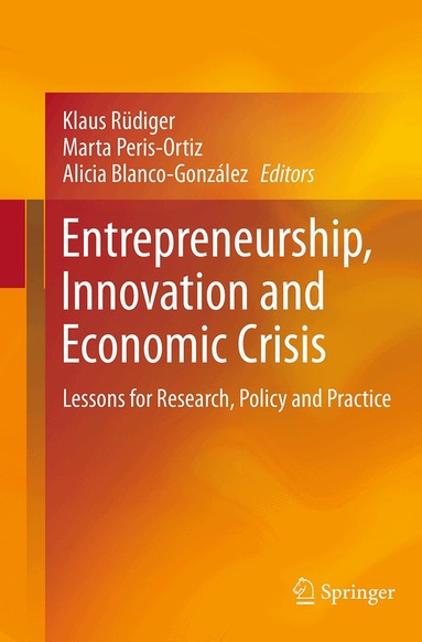 Klaus Rüdiger, Marta Peris Ortiz, Alicia Blanco González - Entrepreneurship, Innovation and Economic Crisis, Häftad