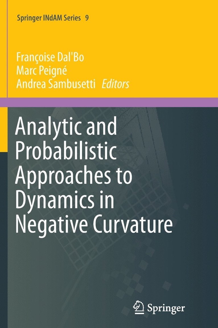 Françoise Dal'Bo, Marc Peigné, Andrea Sambusetti, Françoise Dal'bo - Analytic and Probabilistic Approaches to Dynamics in Negative Curvature, Häftad