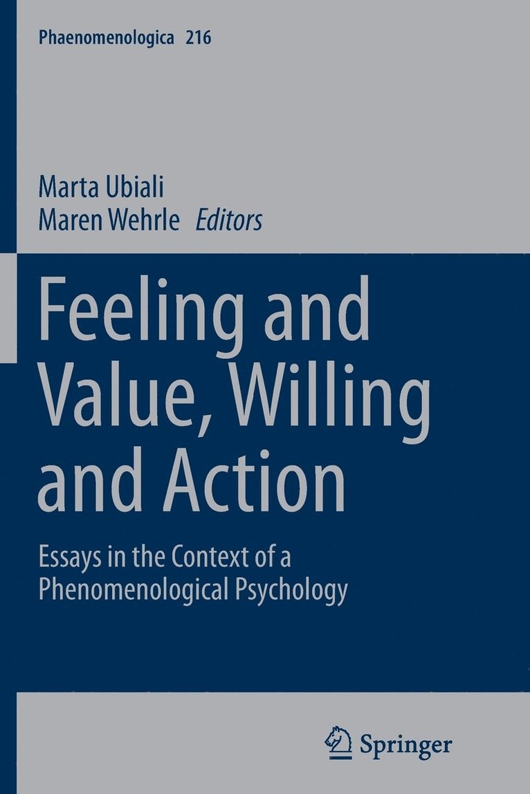 Marta Ubiali, Maren Wehrle - Feeling and Value, Willing and Action, Häftad