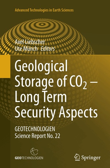 Axel Liebscher, Ute Münch - Geological Storage of CO2 – Long Term Security Aspects, Häftad