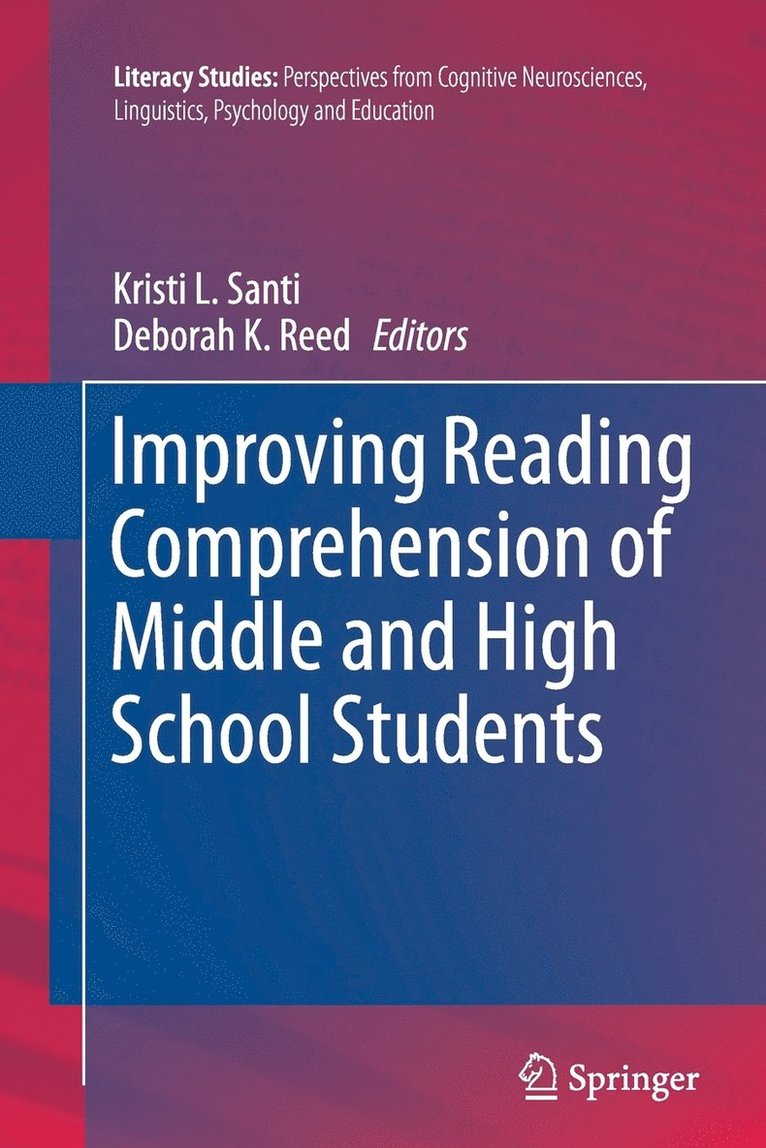 Improving Reading Comprehension of Middle and High School Students 1