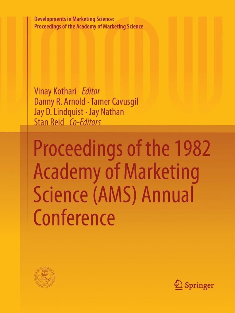 Proceedings of the 1982 Academy of Marketing Science (AMS) Annual Conference 1