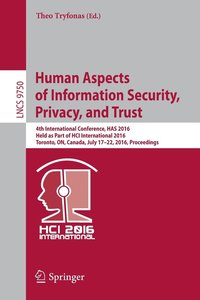 bokomslag Human Aspects of Information Security, Privacy, and Trust