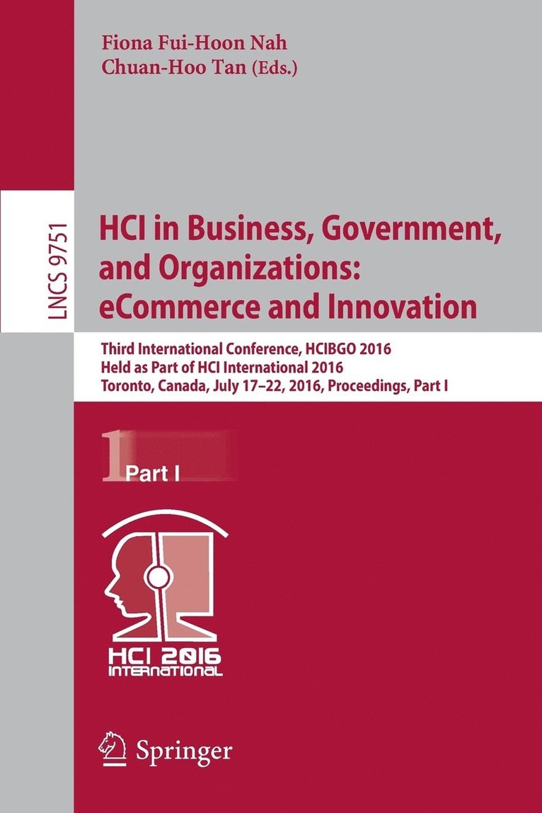 HCI in Business, Government, and Organizations: eCommerce and Innovation