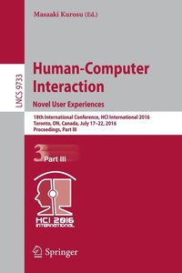 bokomslag Human-Computer Interaction. Novel User Experiences