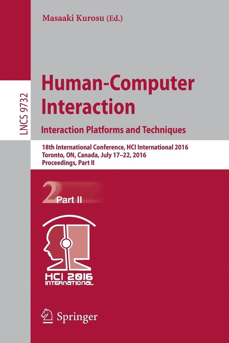 Human-Computer Interaction. Interaction Platforms and Techniques 1