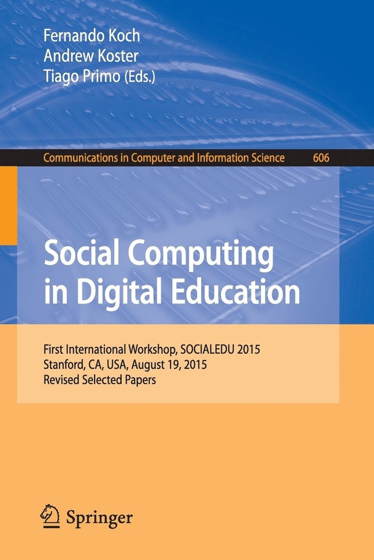 Social Computing in Digital Education 1