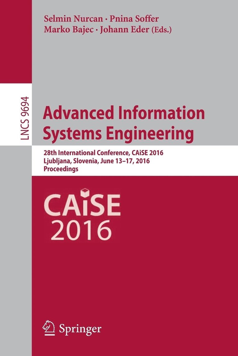 Advanced Information Systems Engineering 1