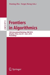 bokomslag Frontiers in Algorithmics