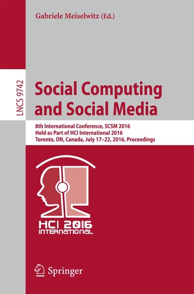 Gabriele Meiselwitz - Social Computing and Social Media, Häftad