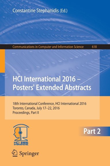 bokomslag HCI International 2016 - Posters' Extended Abstracts