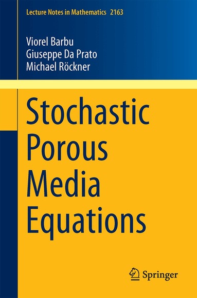 Viorel Barbu, Giuseppe Da Prato, Michael Röckner - Stochastic Porous Media Equations, Häftad