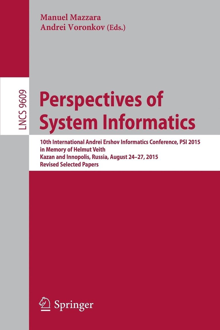 Perspectives of System Informatics 1