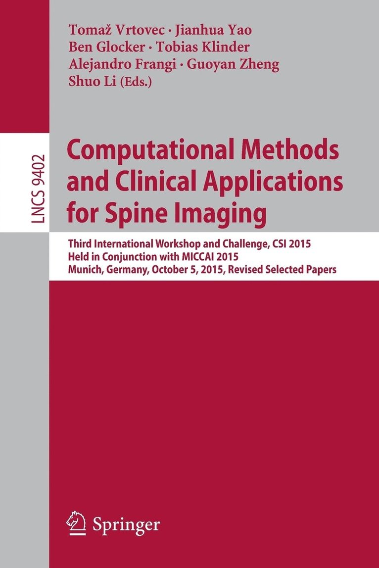 Computational Methods and Clinical Applications for Spine Imaging 1