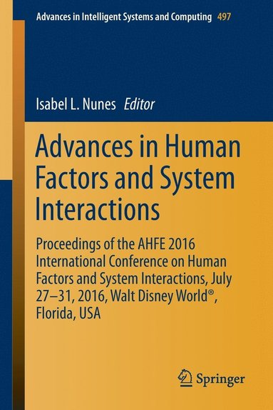 bokomslag Advances in Human Factors and System Interactions