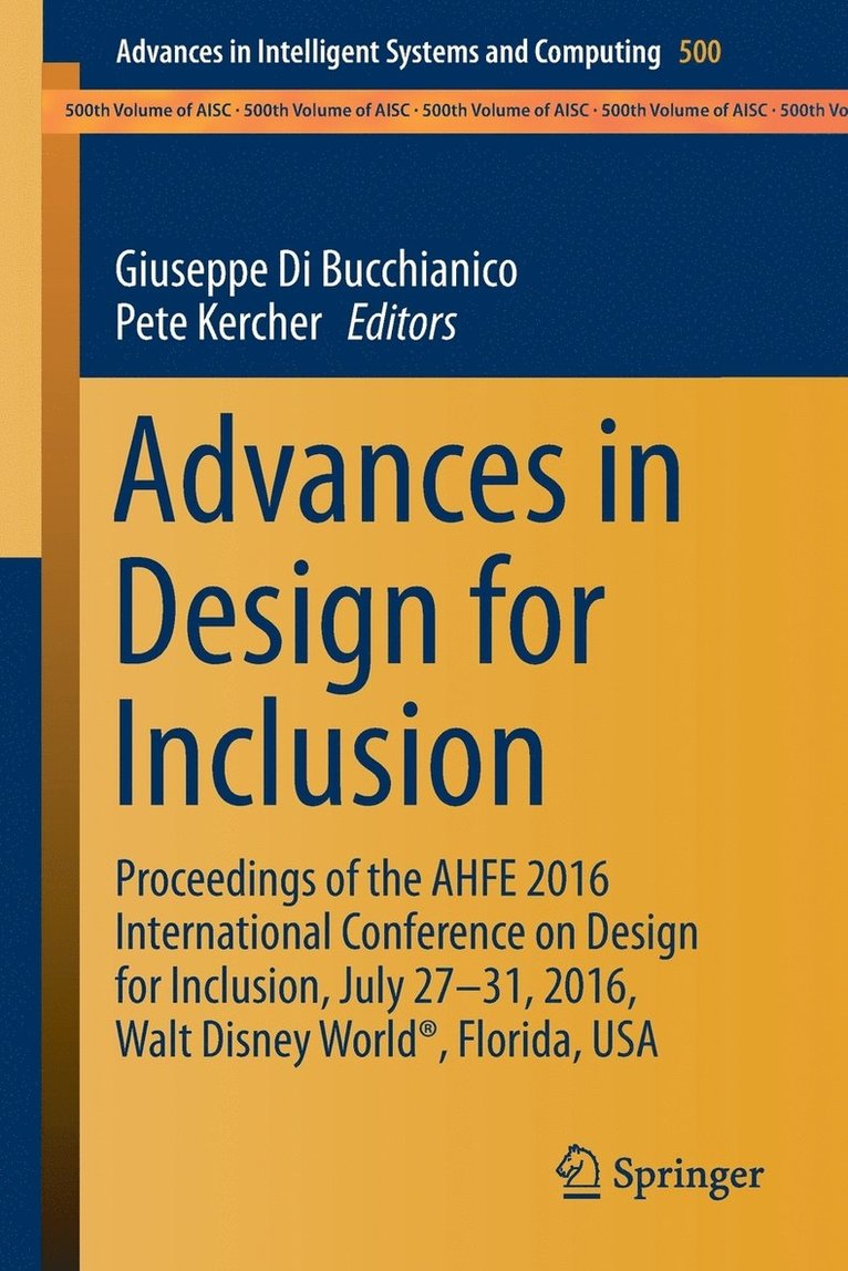 Advances in Design for Inclusion 1