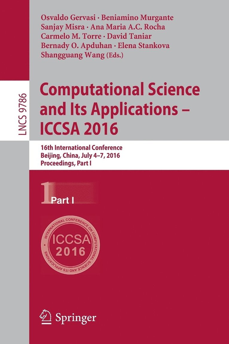 Computational Science and Its Applications  ICCSA 2016 1