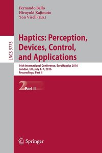 bokomslag Haptics: Perception, Devices, Control, and Applications