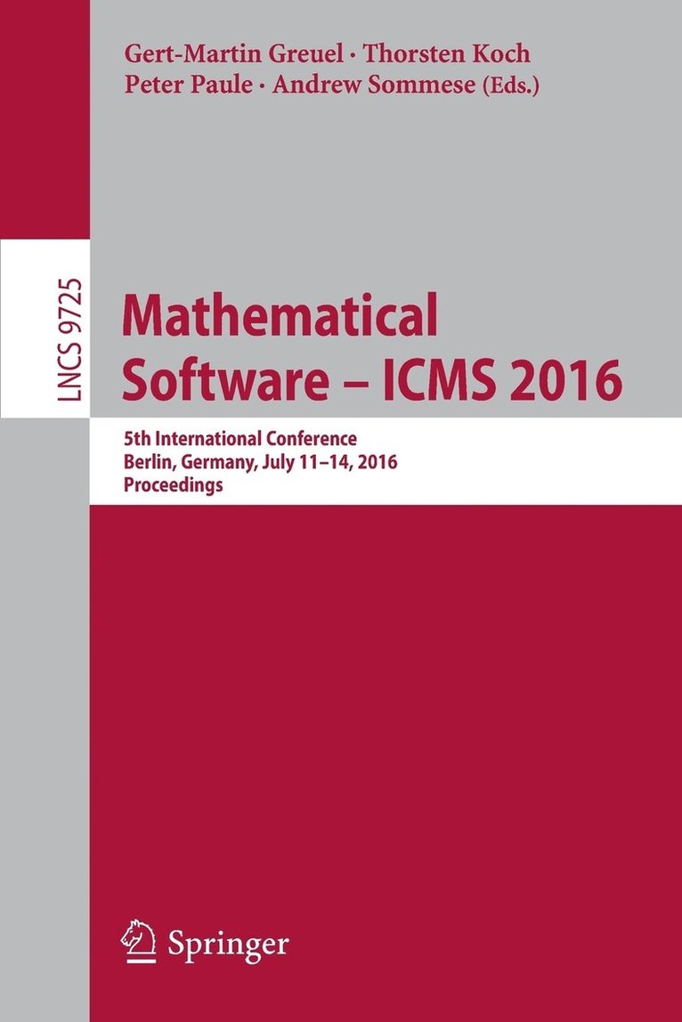 Mathematical Software  ICMS 2016 1
