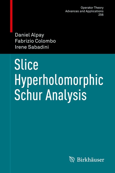 Daniel Alpay, Fabrizio Colombo, Irene Sabadini - Slice Hyperholomorphic Schur Analysis, Inbunden
