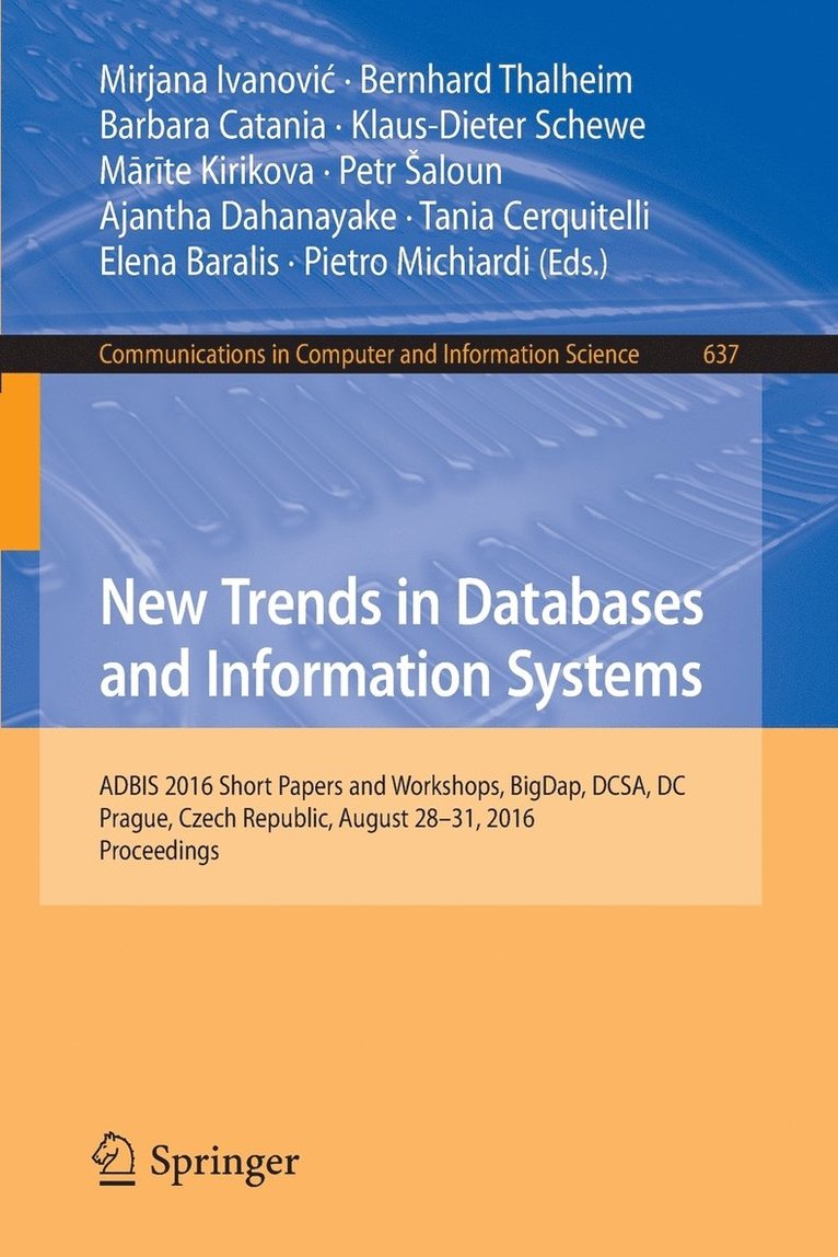 New Trends in Databases and Information Systems
