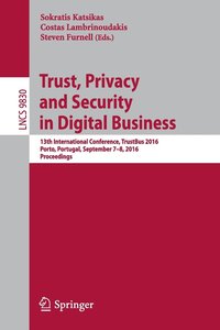 bokomslag Trust, Privacy and Security in Digital Business