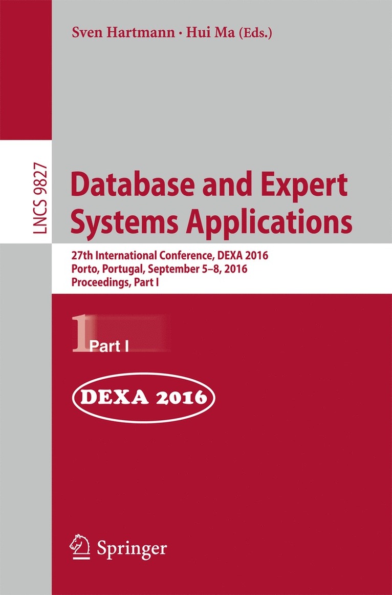 Sven Hartmann, Hui Ma - Database and Expert Systems Applications, Häftad