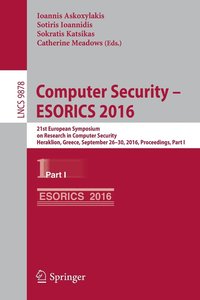 bokomslag Computer Security  ESORICS 2016