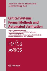 bokomslag Critical Systems: Formal Methods and Automated Verification